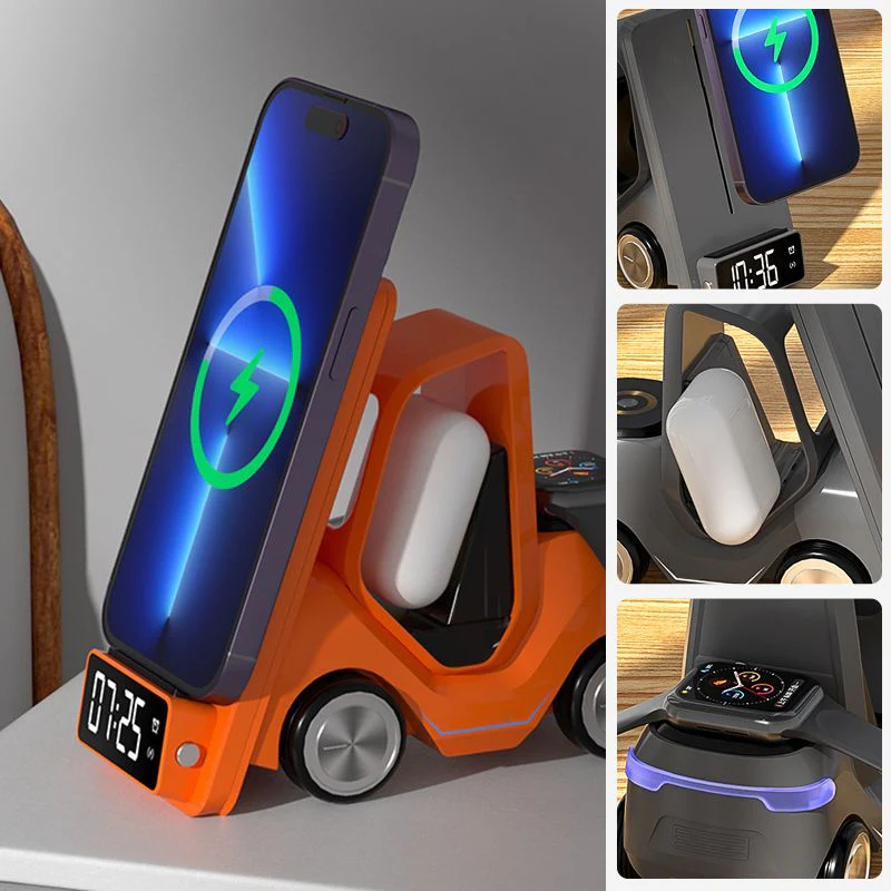 5-in-1 Car Shape Fast Wireless Charger Stand - Image 3