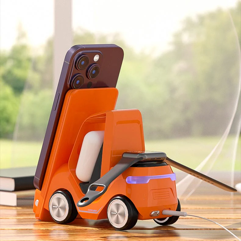 5-in-1 Car Shape Fast Wireless Charger Stand - Image 9