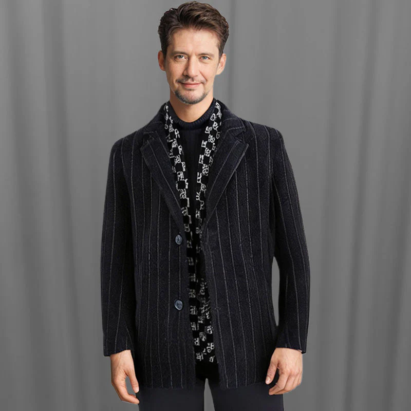 ❄️Winter-Specials❄️Men’s Tweed Jacket with White Duck Down Lining - Image 2