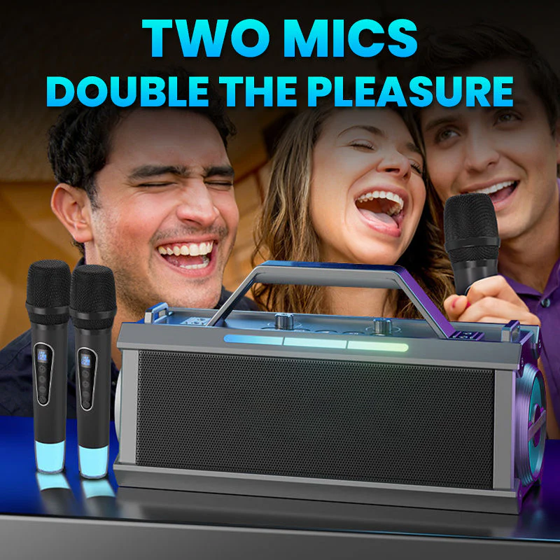 200W Bluetooth Karaoke Speaker with Wireless Microphone - Image 3