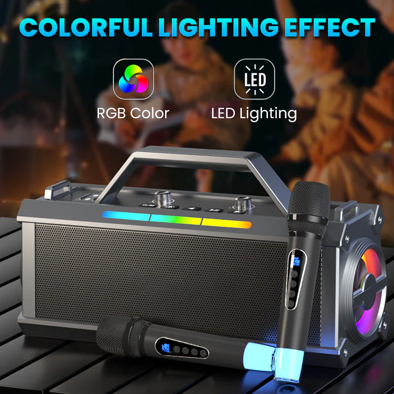200W Bluetooth Karaoke Speaker with Wireless Microphone - Image 6