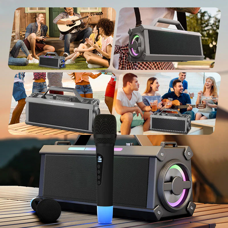 200W Bluetooth Karaoke Speaker with Wireless Microphone - Image 8