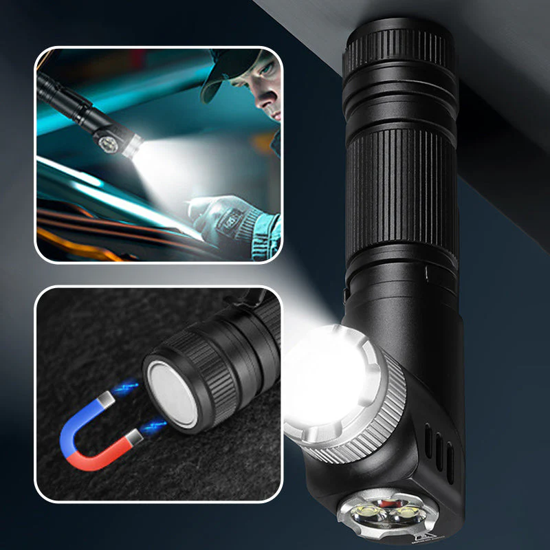 Multi-Function LED Flashlight with Magnetic Base - Image 5