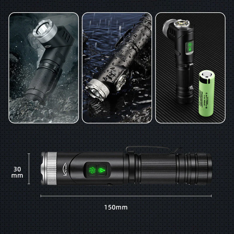 Multi-Function LED Flashlight with Magnetic Base - Image 8