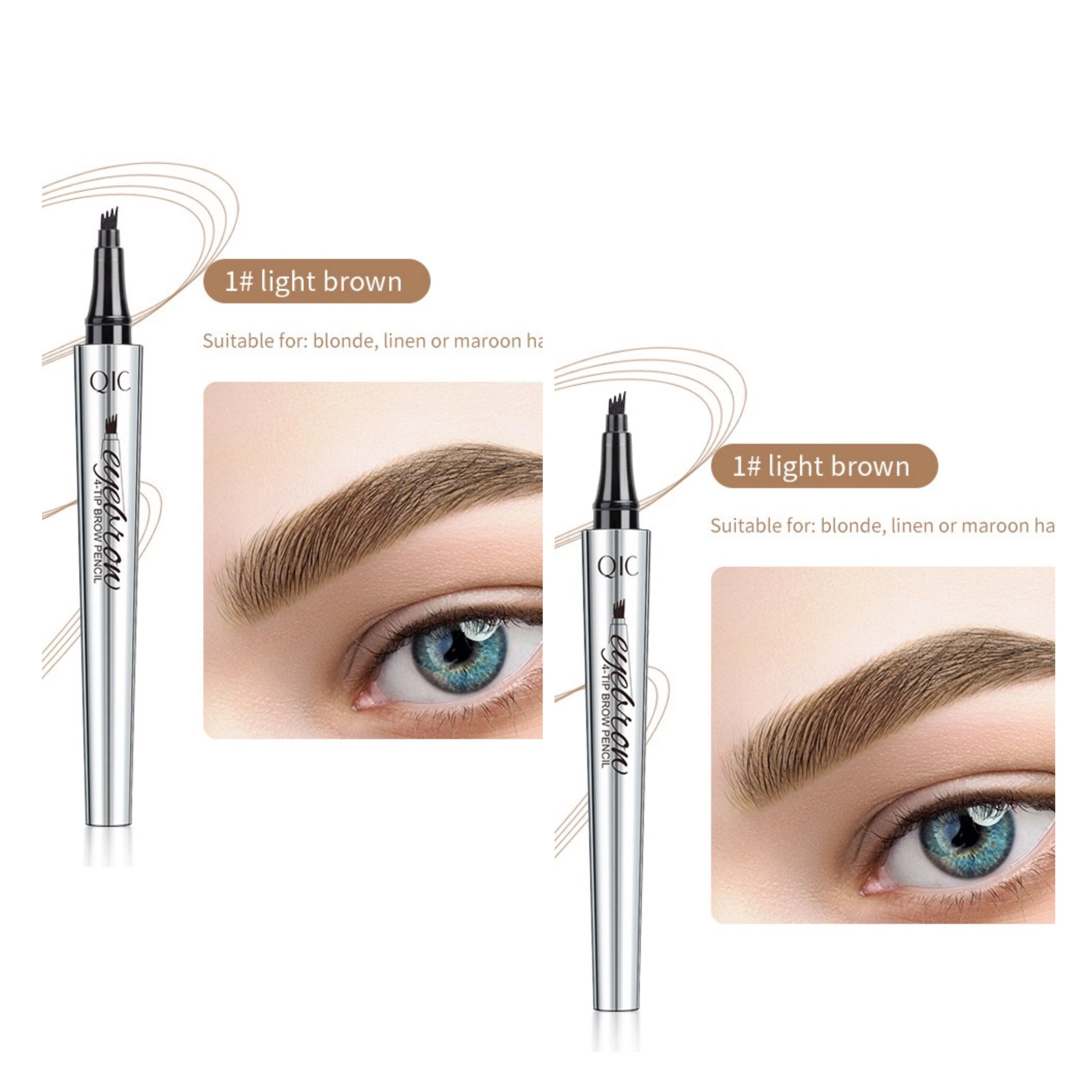 📢📢Buy 1 get 1 free⏰3D Waterproof Microblading Eyebrow Pen 4 Fork Tip Tattoo Pencil - Image 13