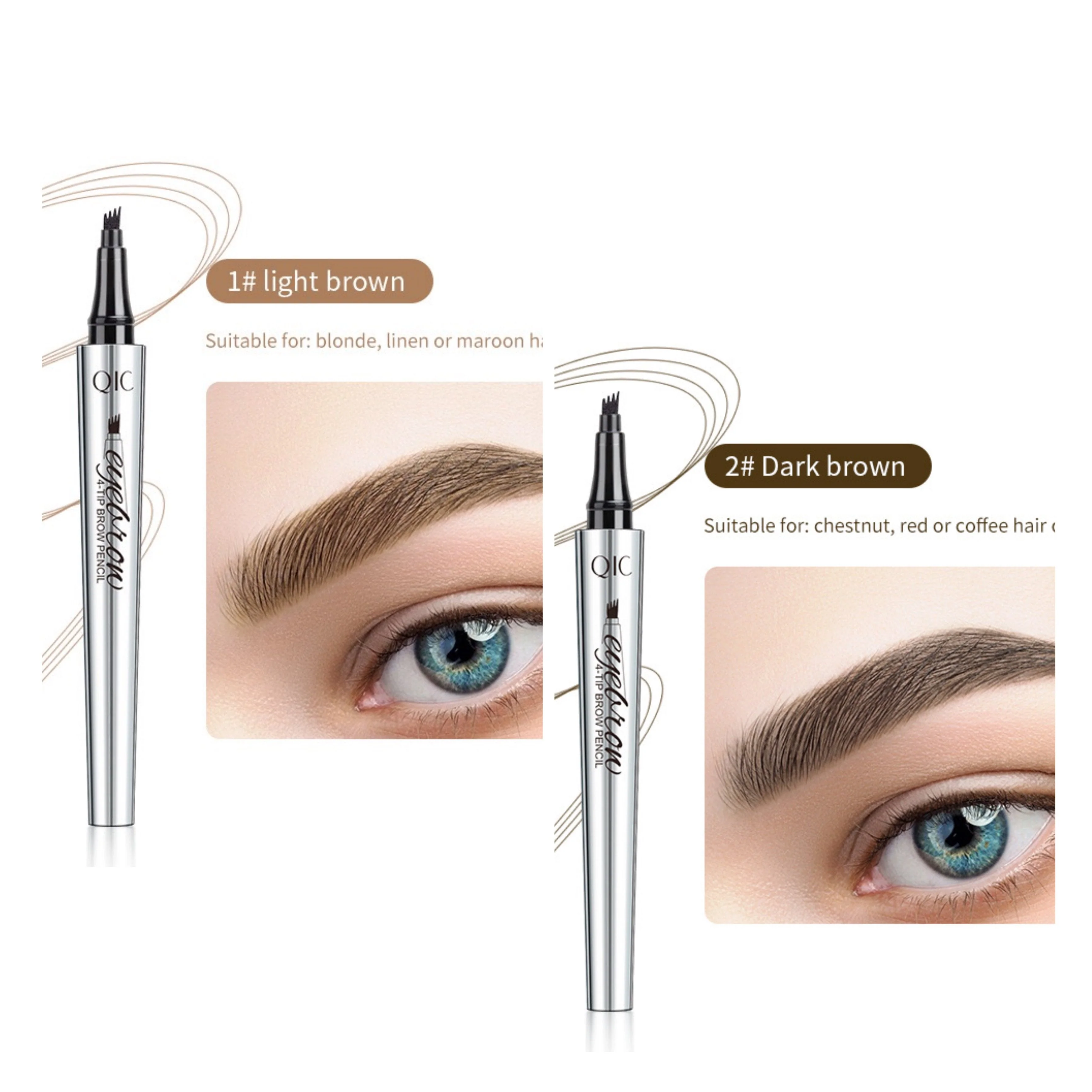 📢📢Buy 1 get 1 free⏰3D Waterproof Microblading Eyebrow Pen 4 Fork Tip Tattoo Pencil - Image 14