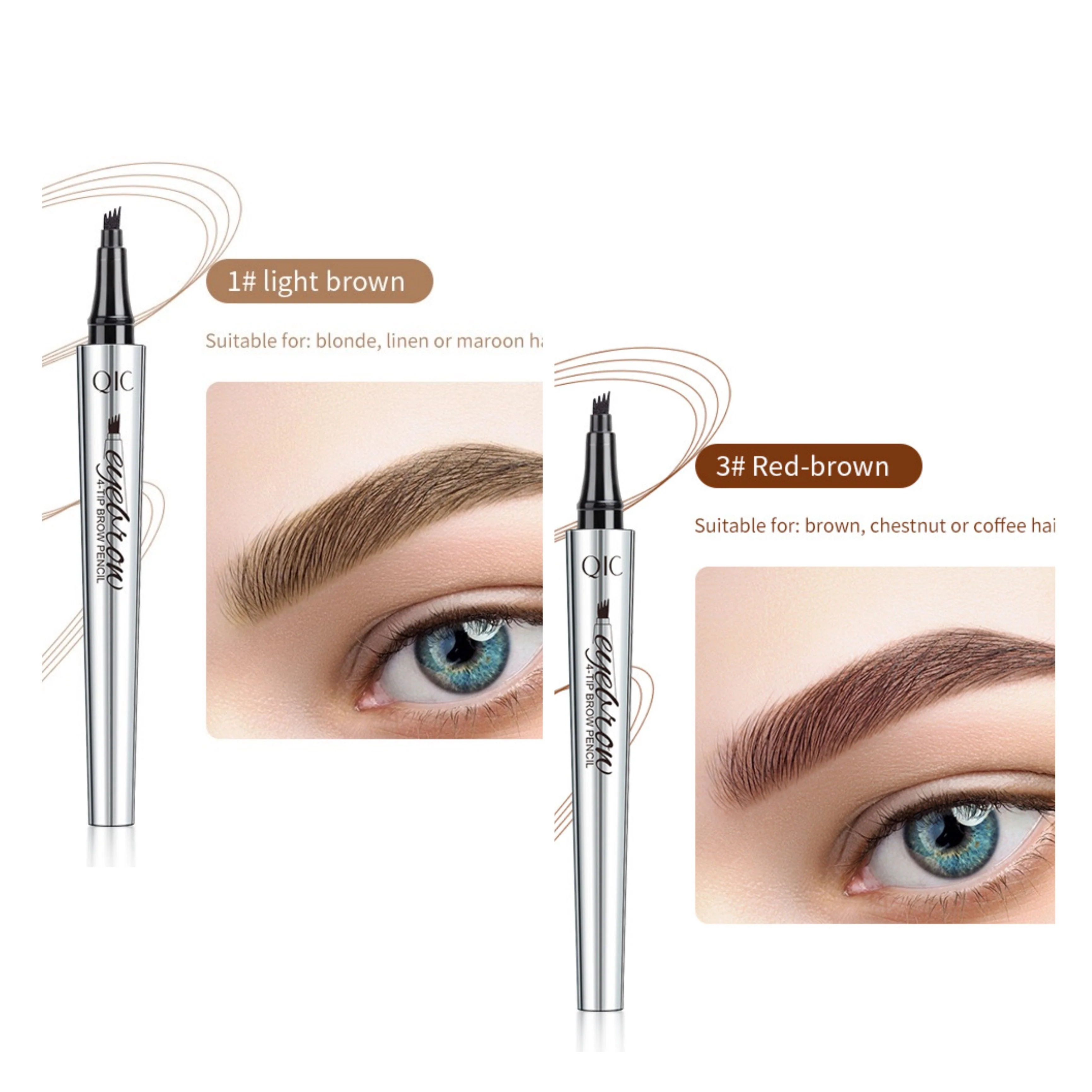 📢📢Buy 1 get 1 free⏰3D Waterproof Microblading Eyebrow Pen 4 Fork Tip Tattoo Pencil - Image 15