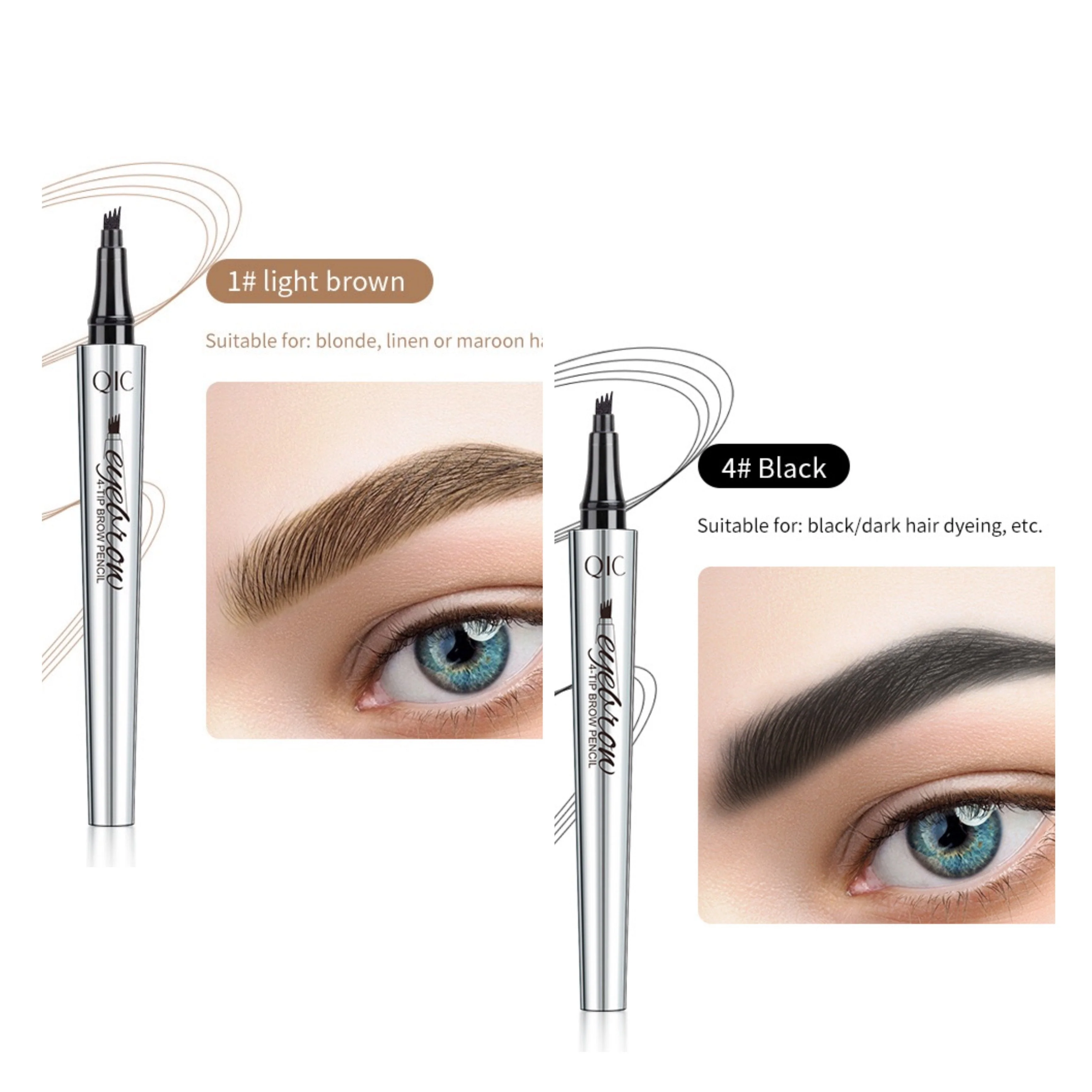 📢📢Buy 1 get 1 free⏰3D Waterproof Microblading Eyebrow Pen 4 Fork Tip Tattoo Pencil - Image 16