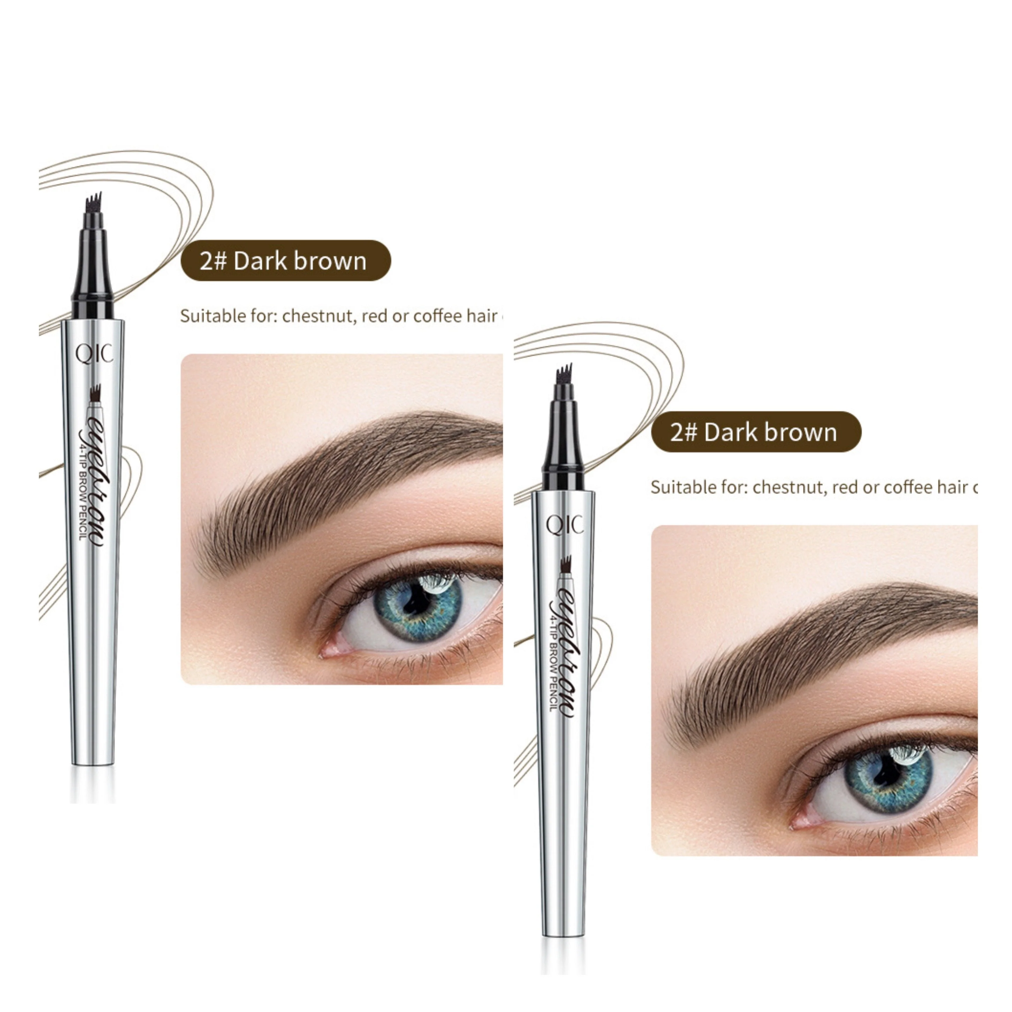 📢📢Buy 1 get 1 free⏰3D Waterproof Microblading Eyebrow Pen 4 Fork Tip Tattoo Pencil - Image 18