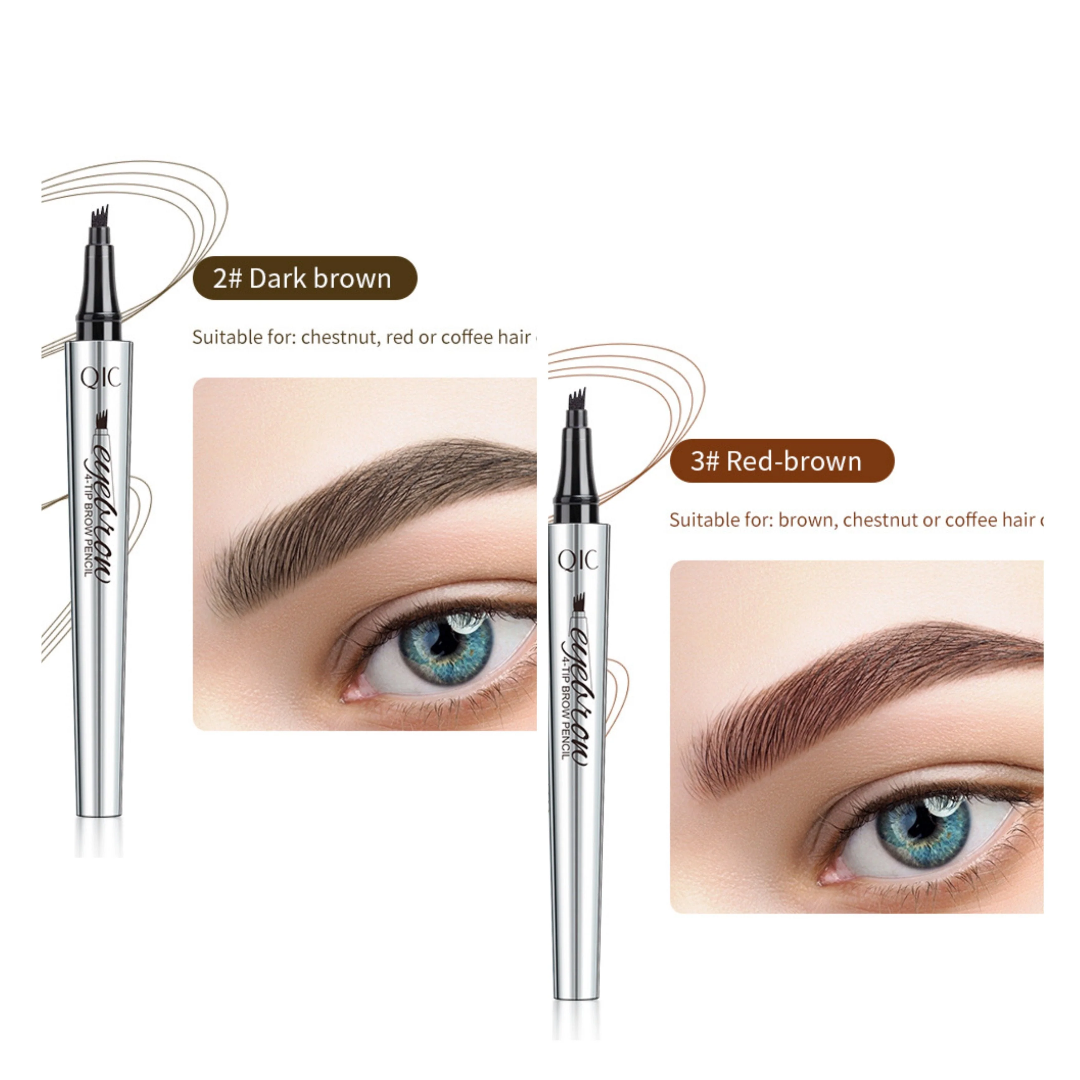 📢📢Buy 1 get 1 free⏰3D Waterproof Microblading Eyebrow Pen 4 Fork Tip Tattoo Pencil - Image 19