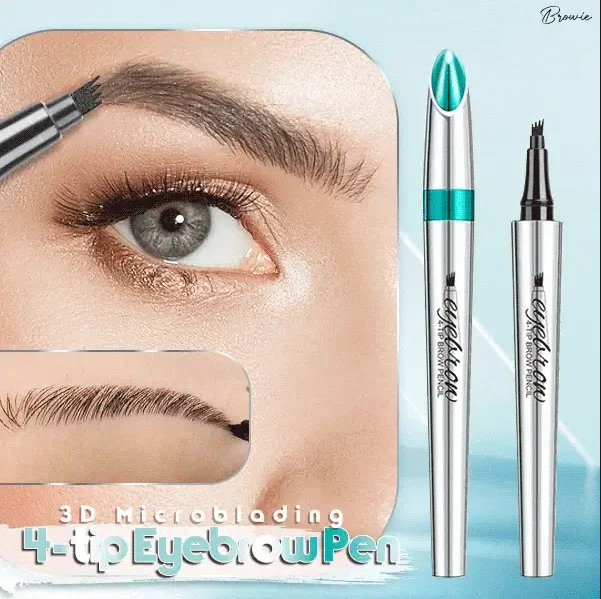 📢📢Buy 1 get 1 free⏰3D Waterproof Microblading Eyebrow Pen 4 Fork Tip Tattoo Pencil - Image 2