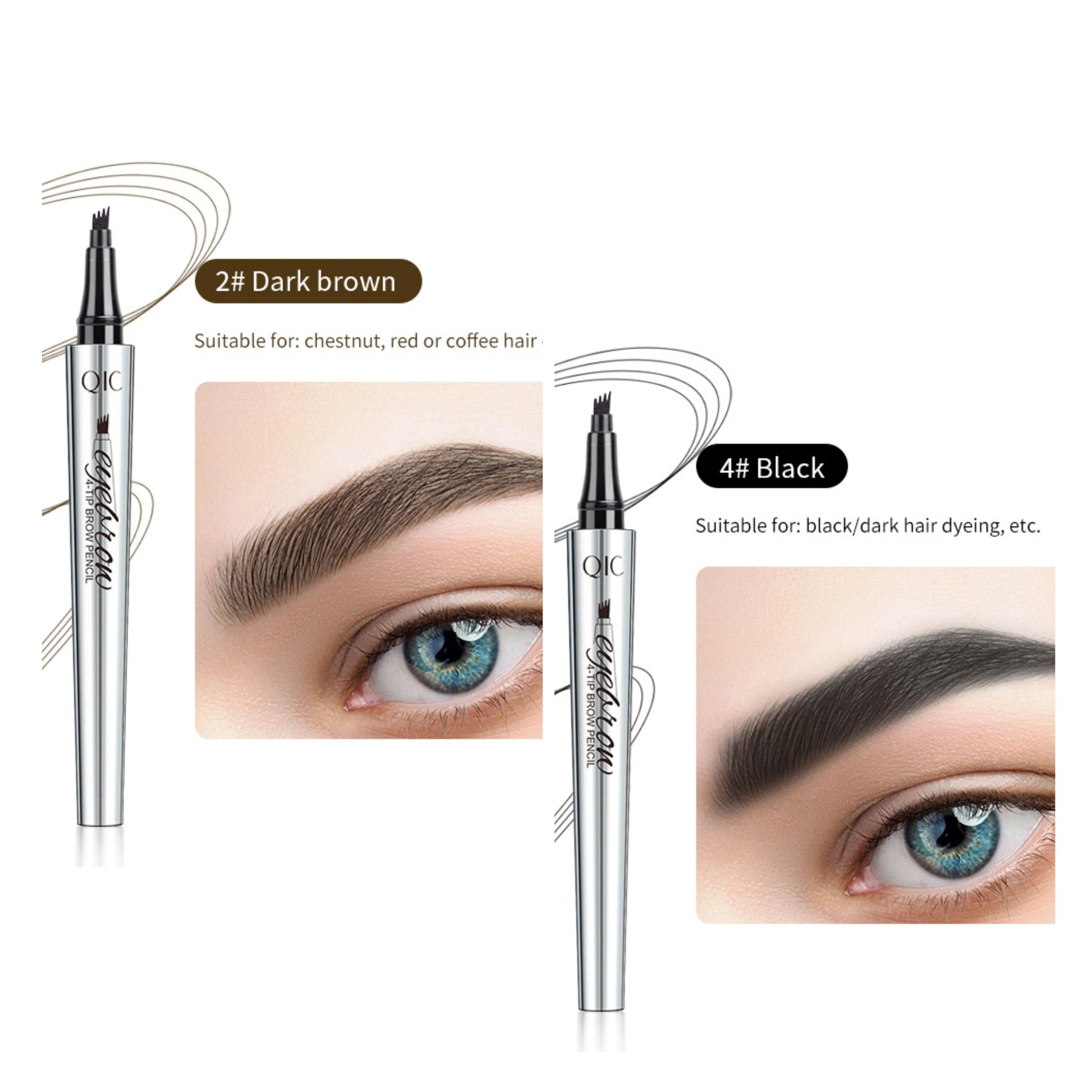 📢📢Buy 1 get 1 free⏰3D Waterproof Microblading Eyebrow Pen 4 Fork Tip Tattoo Pencil - Image 20