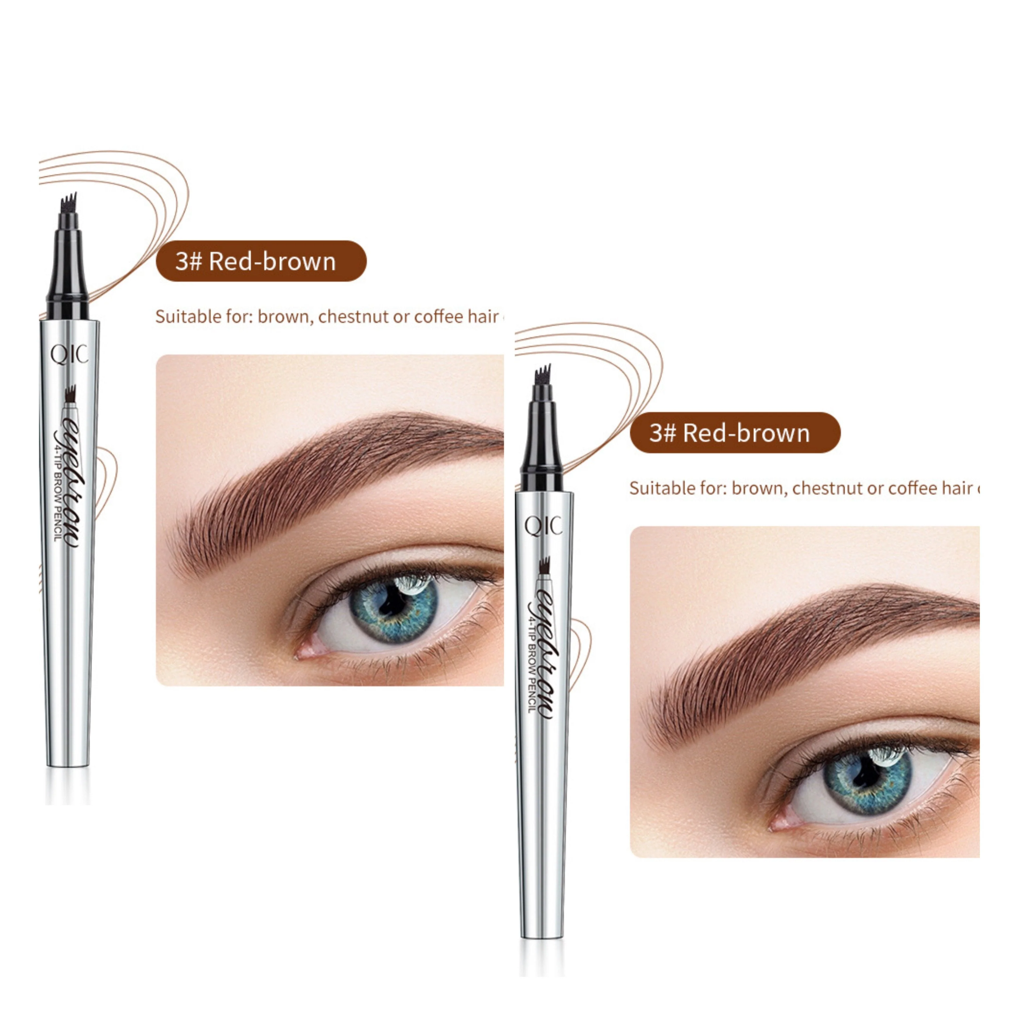 📢📢Buy 1 get 1 free⏰3D Waterproof Microblading Eyebrow Pen 4 Fork Tip Tattoo Pencil - Image 22