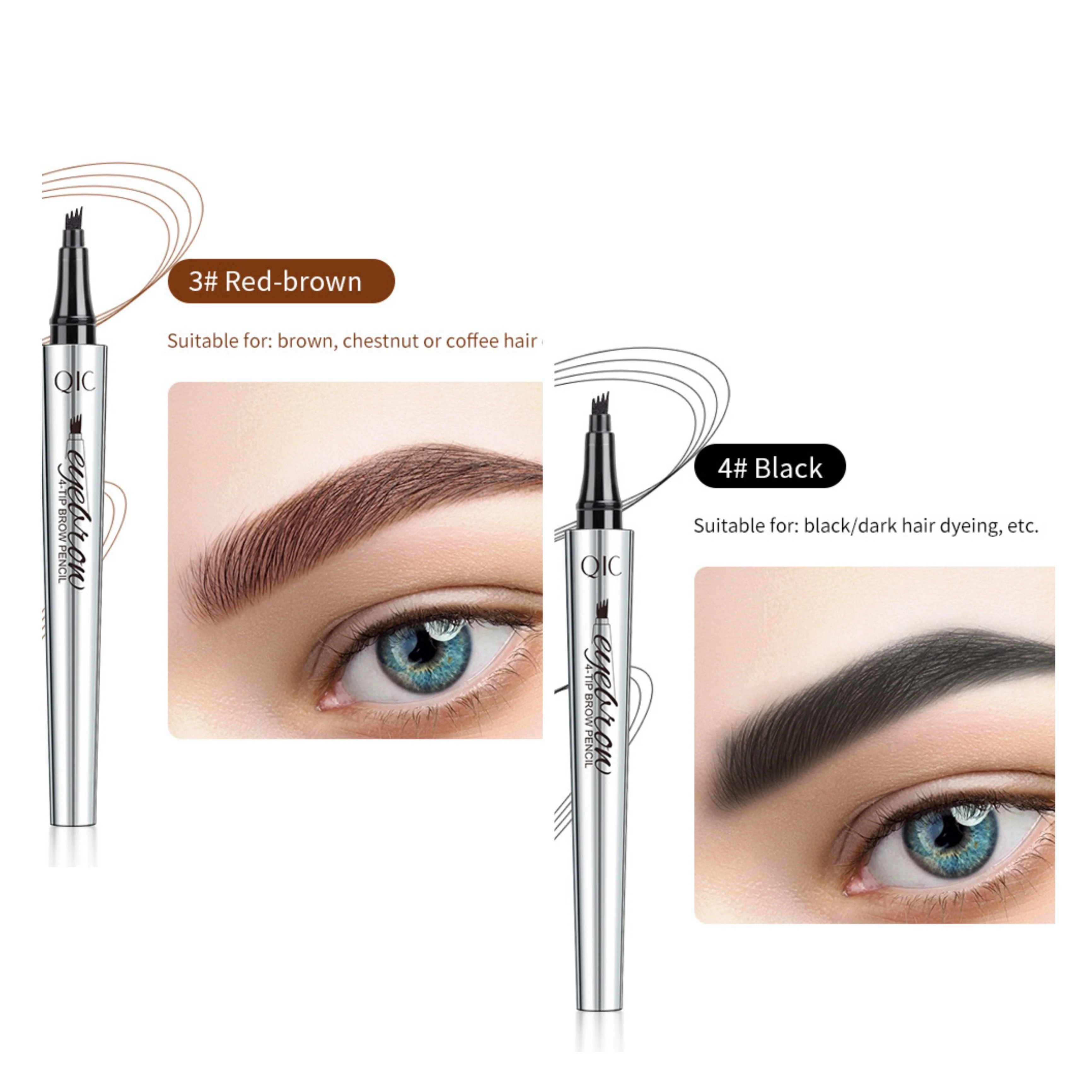 📢📢Buy 1 get 1 free⏰3D Waterproof Microblading Eyebrow Pen 4 Fork Tip Tattoo Pencil - Image 23