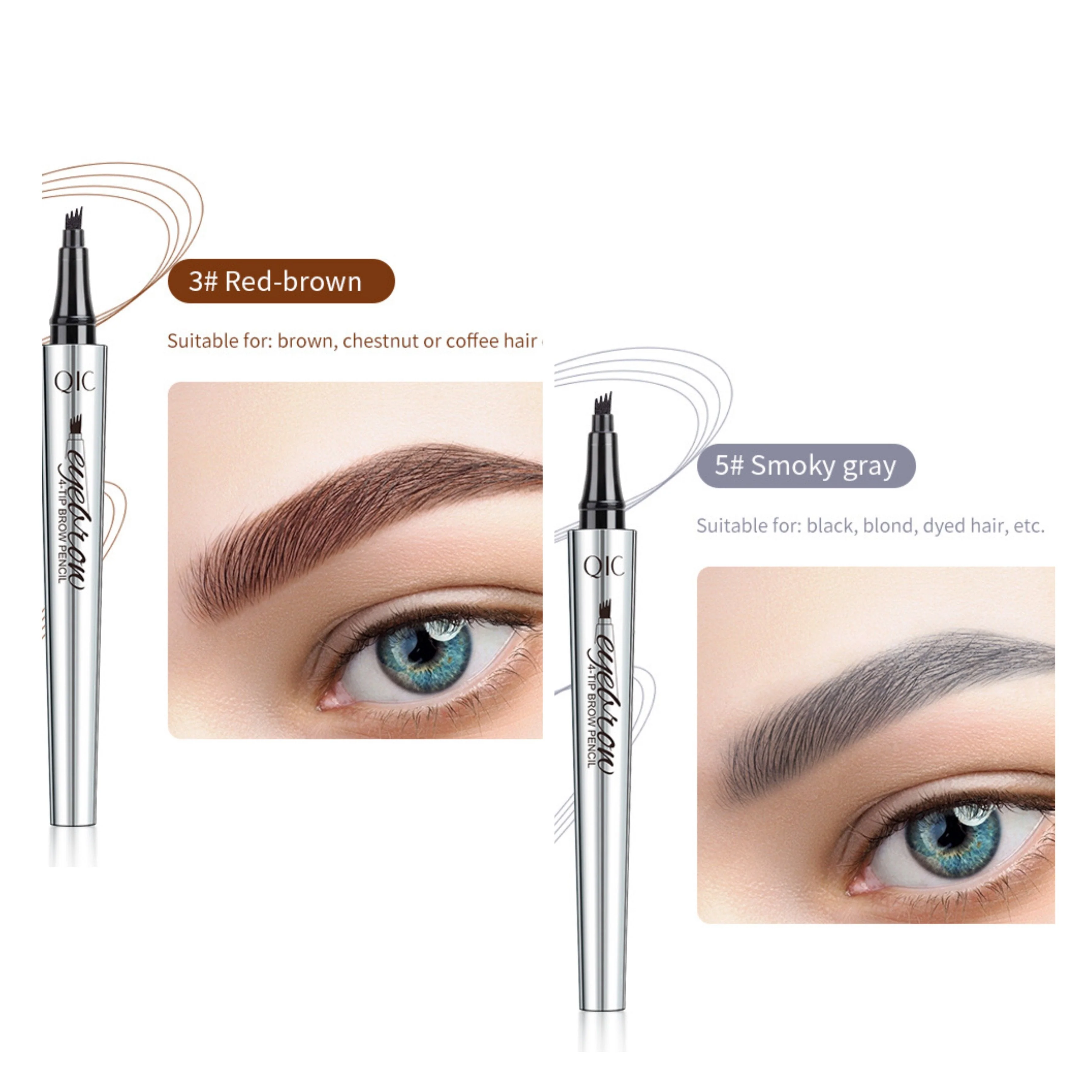 📢📢Buy 1 get 1 free⏰3D Waterproof Microblading Eyebrow Pen 4 Fork Tip Tattoo Pencil - Image 24