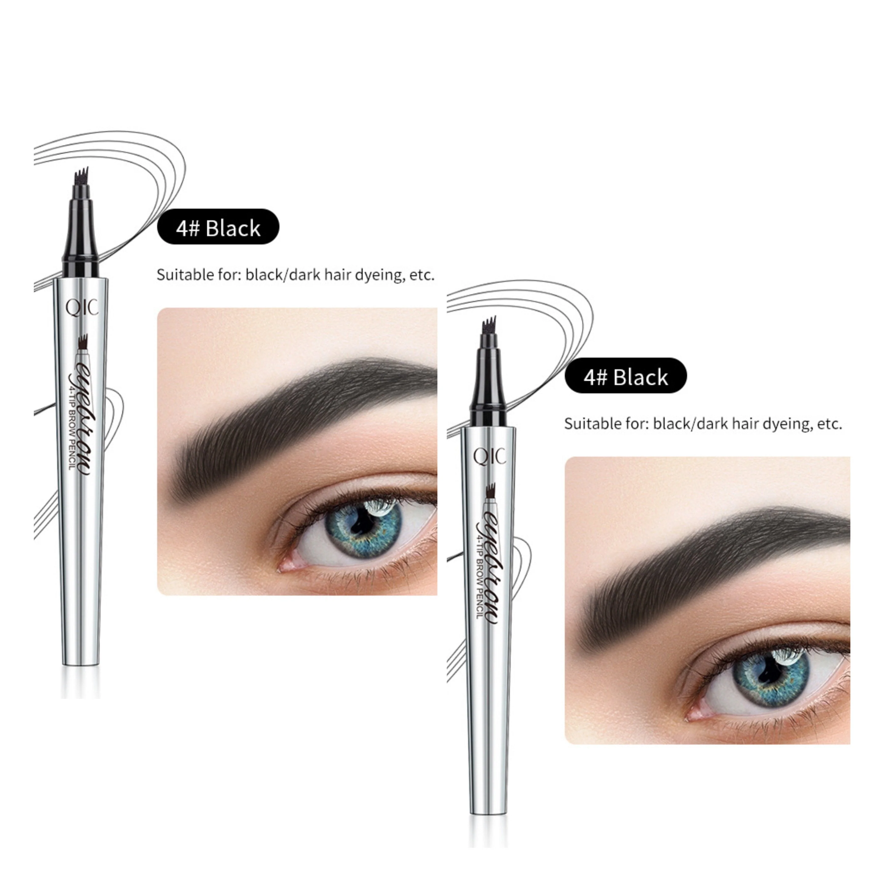 📢📢Buy 1 get 1 free⏰3D Waterproof Microblading Eyebrow Pen 4 Fork Tip Tattoo Pencil - Image 25