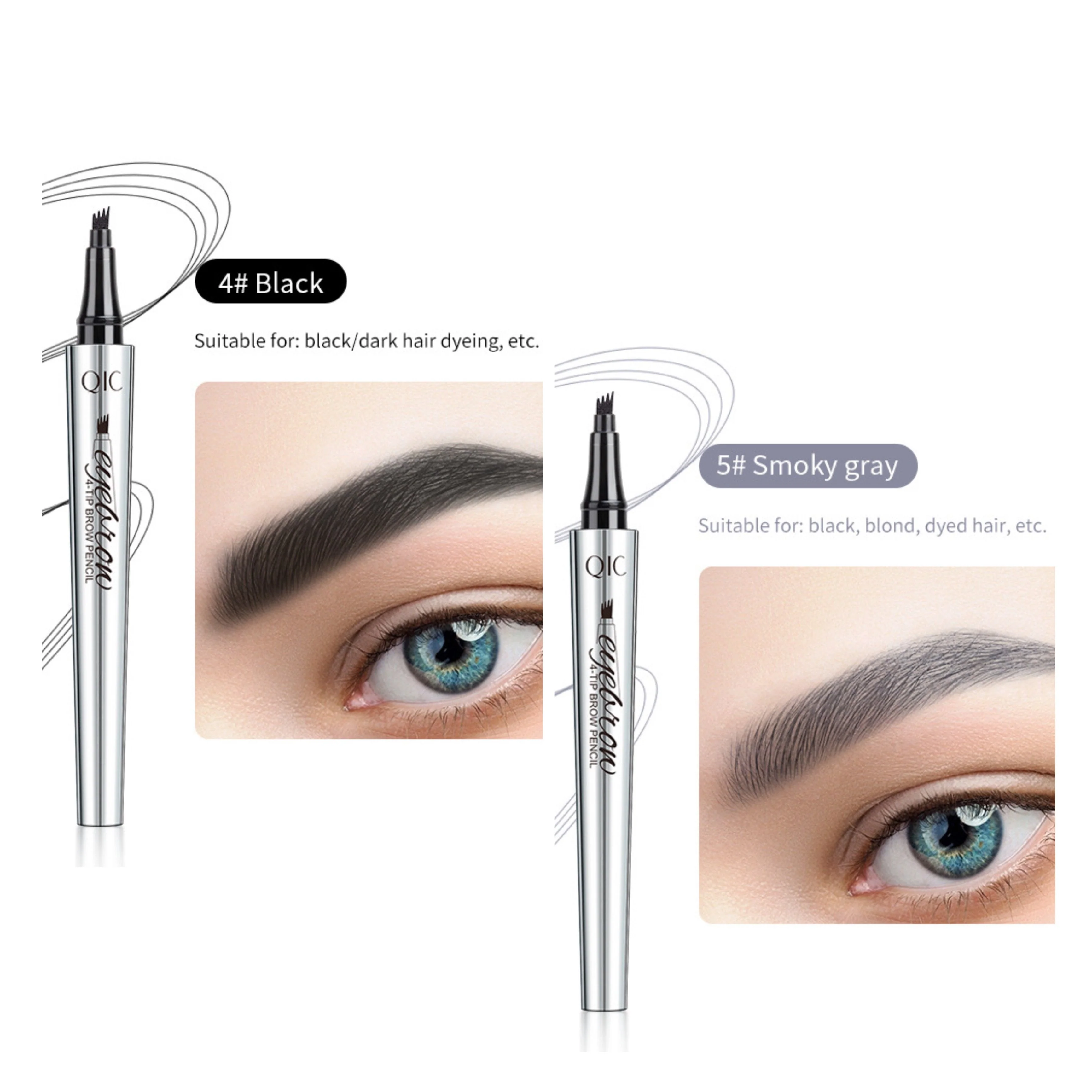 📢📢Buy 1 get 1 free⏰3D Waterproof Microblading Eyebrow Pen 4 Fork Tip Tattoo Pencil - Image 26