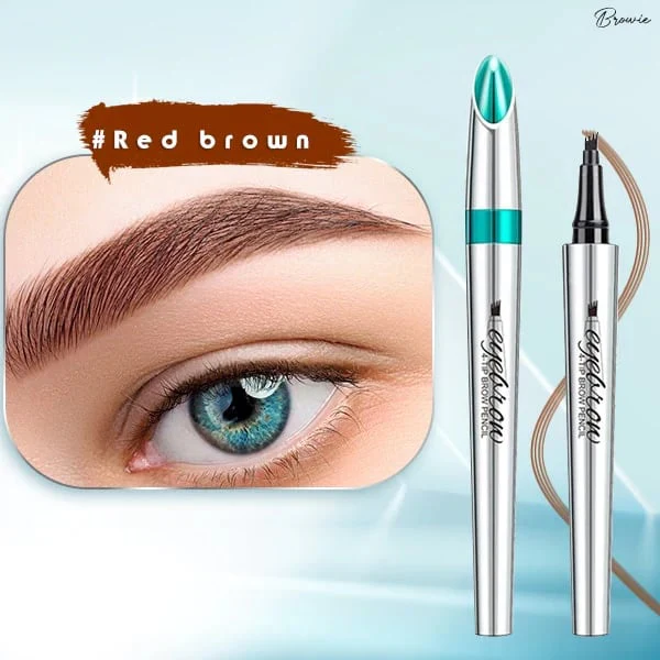 📢📢Buy 1 get 1 free⏰3D Waterproof Microblading Eyebrow Pen 4 Fork Tip Tattoo Pencil - Image 9