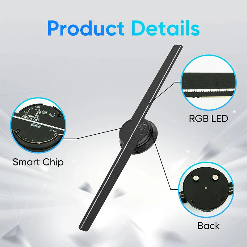 🔥HOT SALE 50% OFF🔥3D Hologram LED Fan Projector - Image 8
