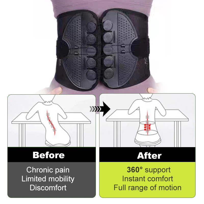 Adjustable Lumbar Support Belt Lower Back Brace - Image 2