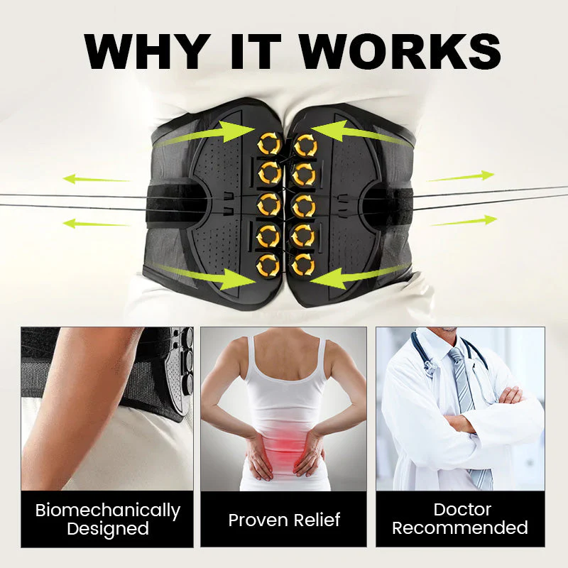 Adjustable Lumbar Support Belt Lower Back Brace - Image 3