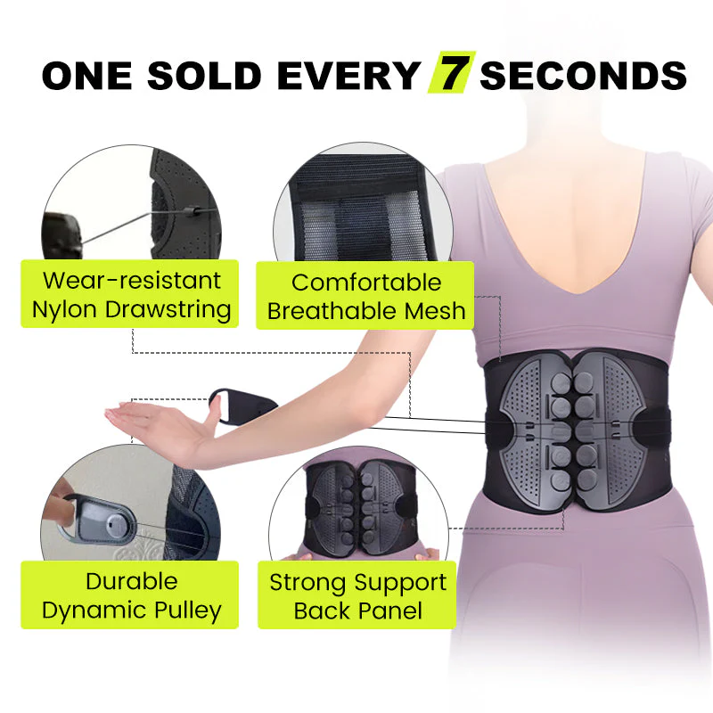 Adjustable Lumbar Support Belt Lower Back Brace - Image 5