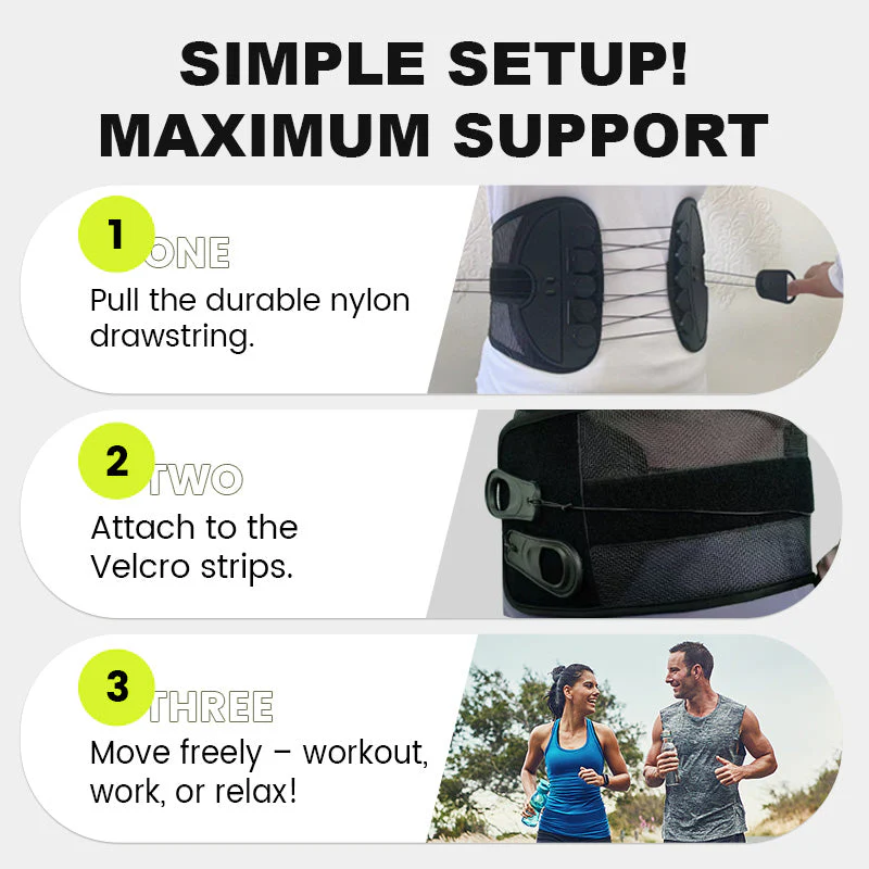 Adjustable Lumbar Support Belt Lower Back Brace - Image 6