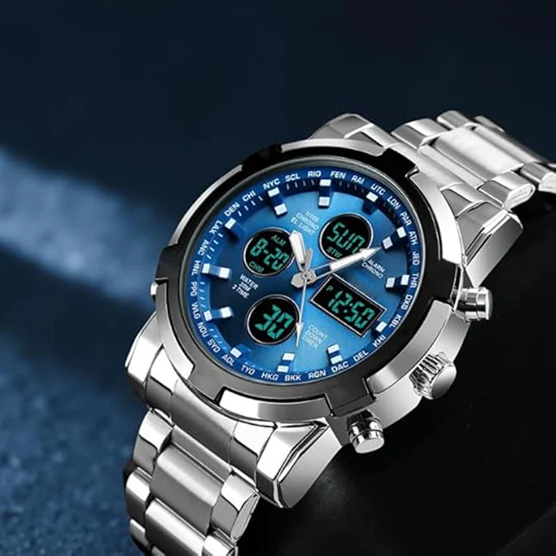 ⌚ 50% OFF NOW! 🪖 Men‘s Military Watch – Analog-Digital Display, Waterproof & Shock-Resistant 🛡️ - Image 5
