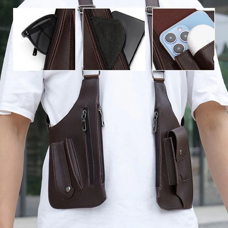 49% OFF🎒Men's Anti-Theft Multi-Pocket Double-shoulder Tactical Bag - Image 2