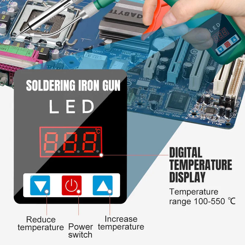 Digital Display  Soldering Iron - Auto Feed tin wire - Image 2