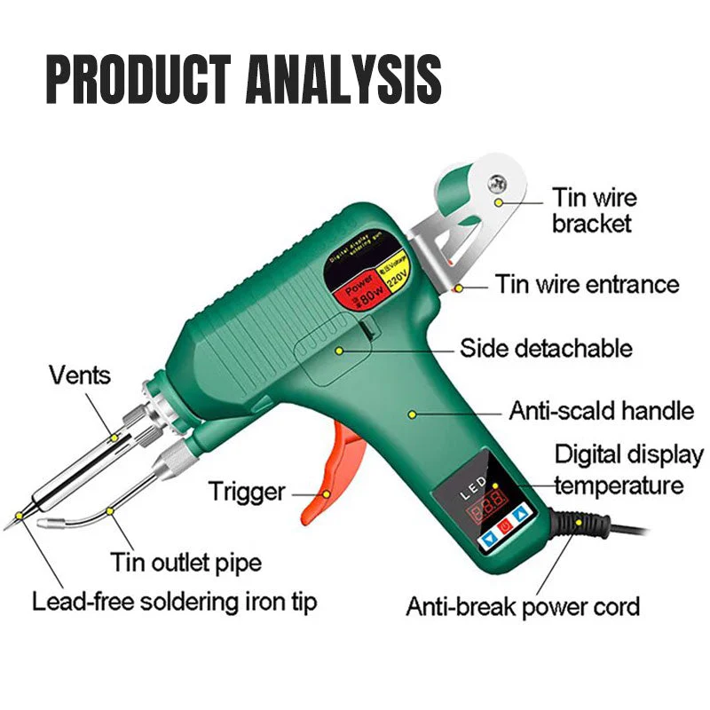 Digital Display  Soldering Iron - Auto Feed tin wire - Image 7