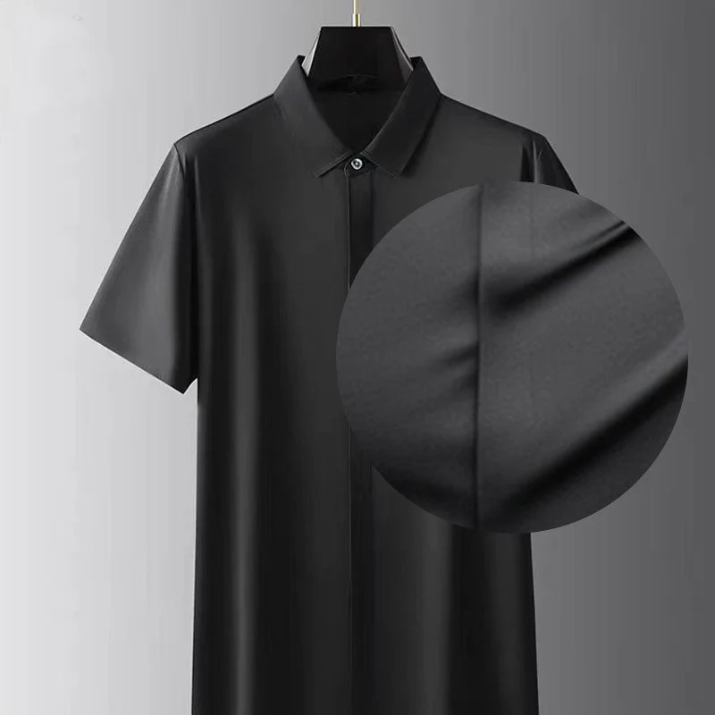 🔥Buy 2 Free shipping🔥Men's Glossy Breathable Short Sleeve Business Shirt - Image 4
