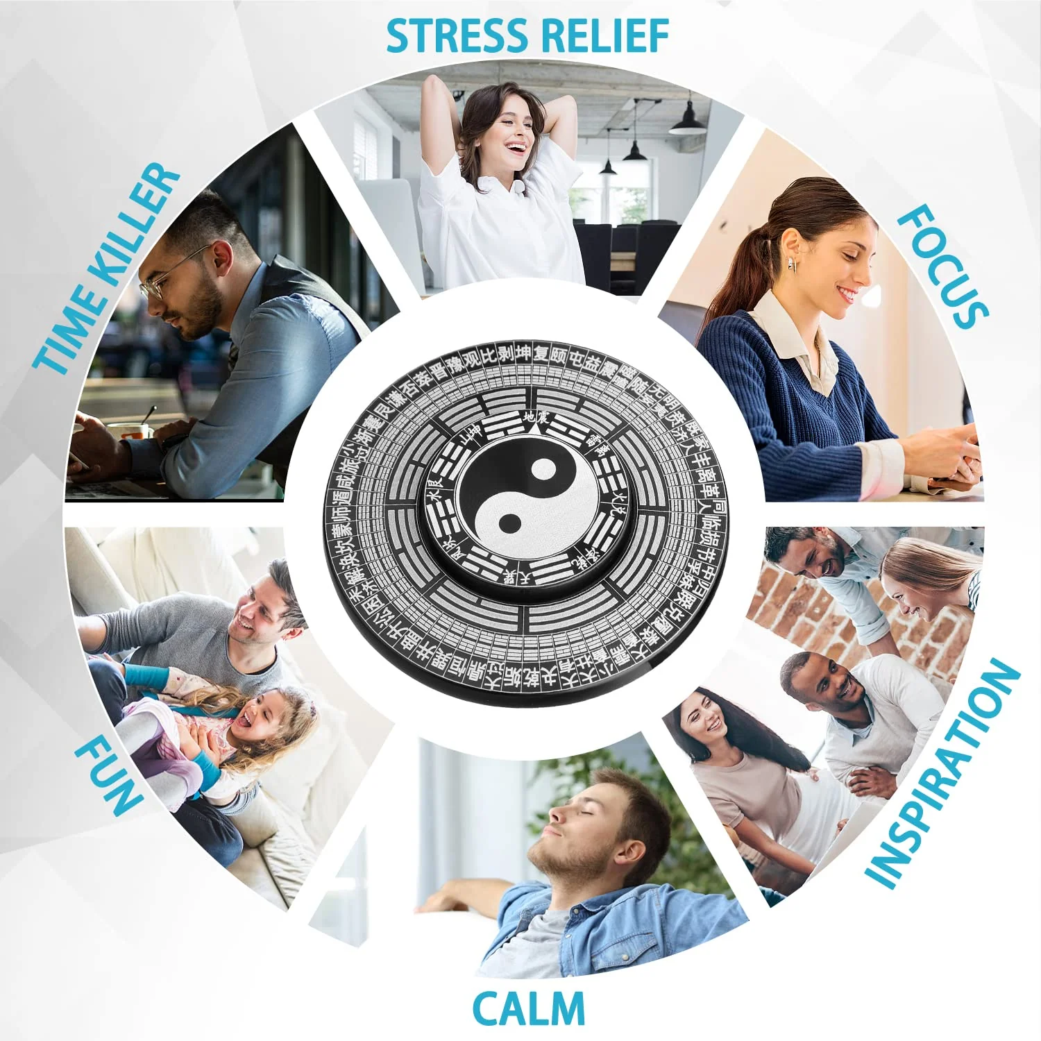 Portable Feng Shui Bagua Tai Chi Gyroscope Compass - Image 7