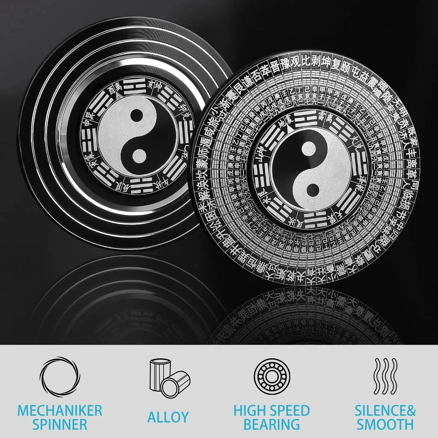 Portable Feng Shui Bagua Tai Chi Gyroscope Compass - Image 9
