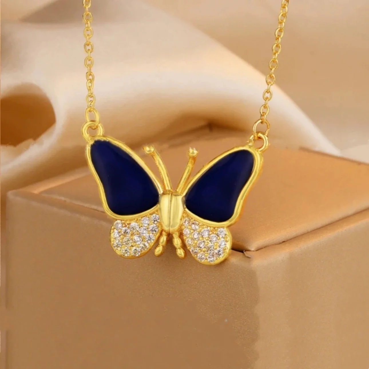 Color Changing Butterfly Necklace - Image 3
