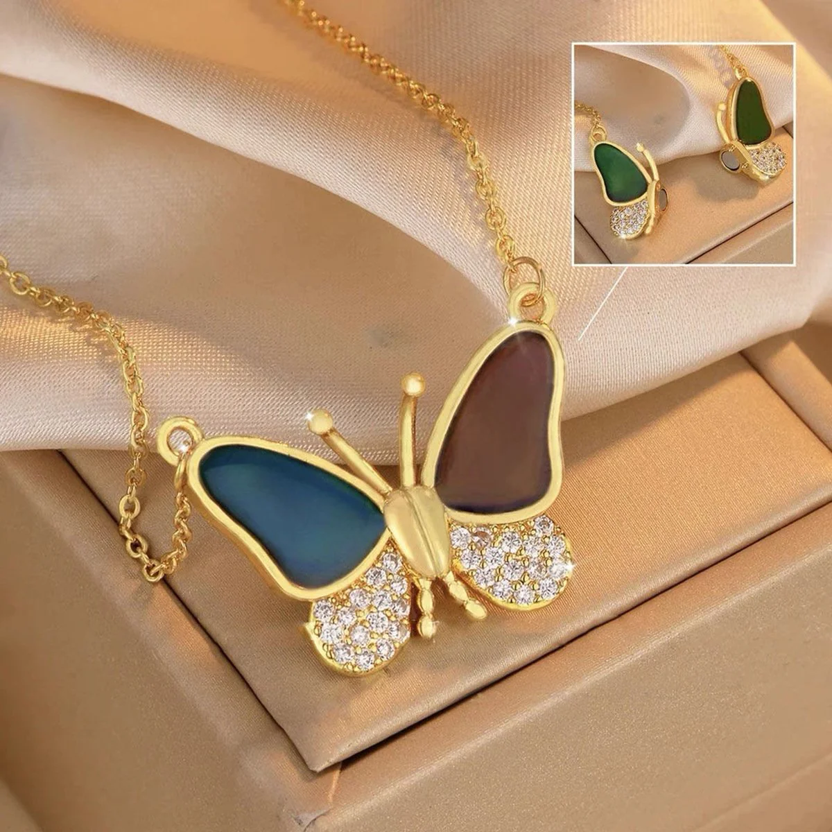 Color Changing Butterfly Necklace - Image 5