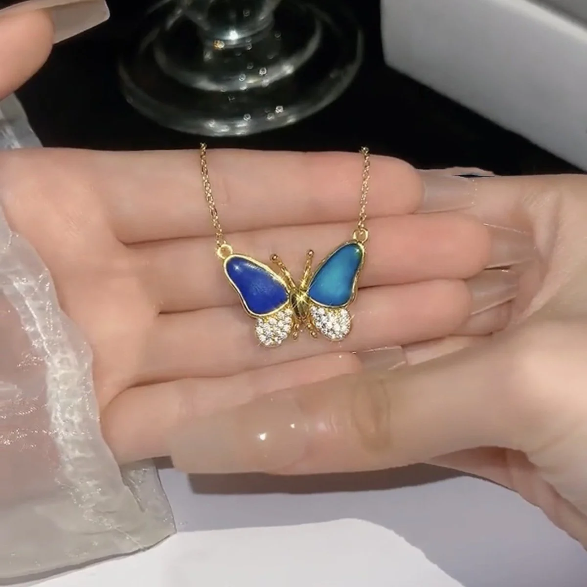 Color Changing Butterfly Necklace - Image 6