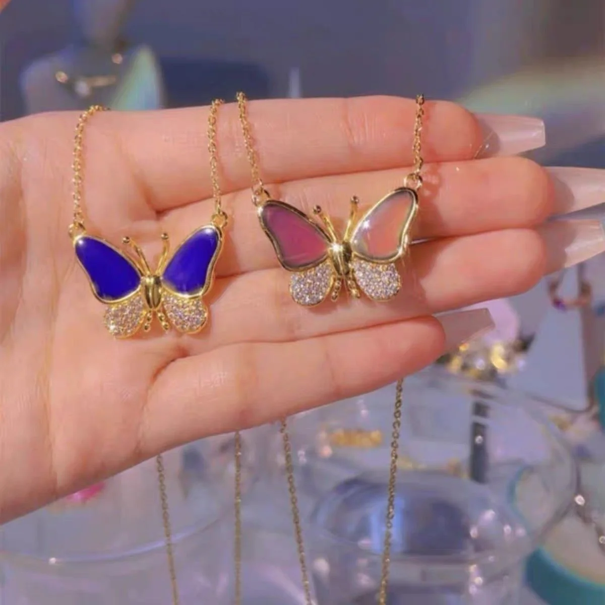 Color Changing Butterfly Necklace - Image 7