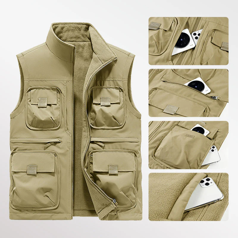 🔥HOT SALE 40% OFF🔥 Reversible Multi-Pocket Padded Vest for Men & Women-🌲Designed specifically for OUTDOOR🌲 - Image 4