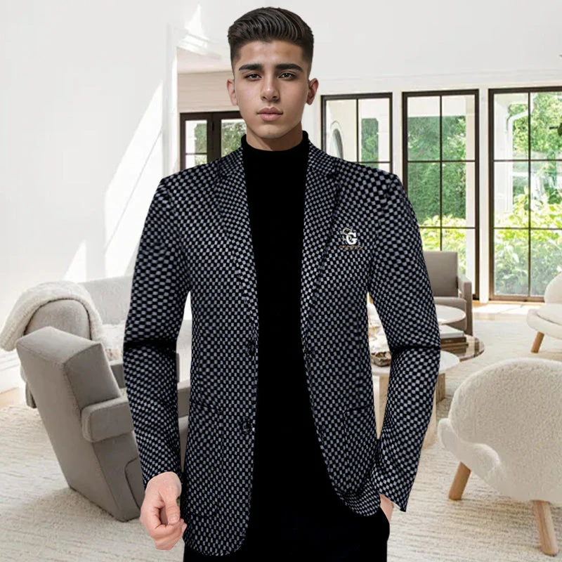 ❄️Winter Hot Sale🔥Men's Fleece-Lined Slim-Fit Casual Suit Jacket - Image 4