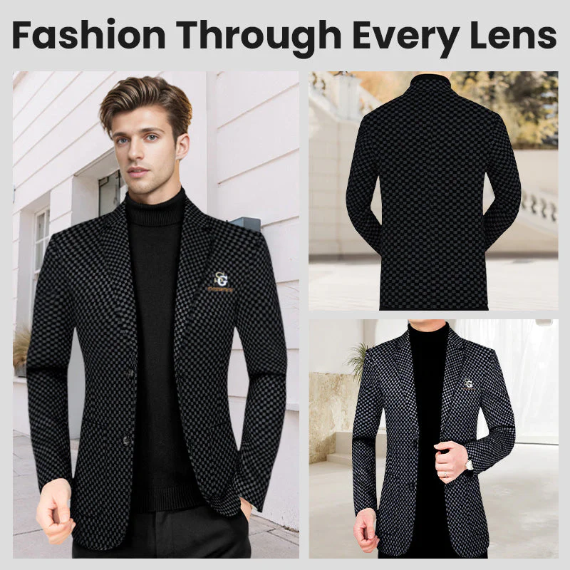 ❄️Winter Hot Sale🔥Men's Fleece-Lined Slim-Fit Casual Suit Jacket - Image 9