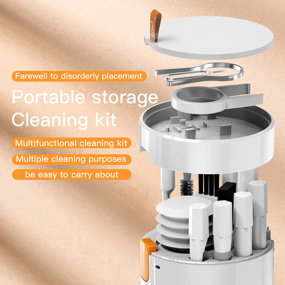 20 in 1 New multifunctional computer keyboard bluetooth headset mobile phone screen cleaning set - Image 4