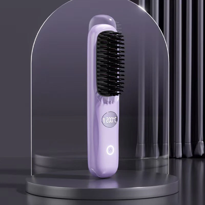 Cordless Hair Straightener Brush with LED Display - Image 10