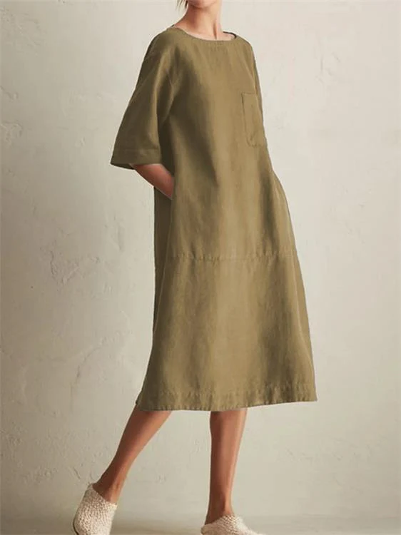 Japanese Style Linen Cotton Dress - Image 6
