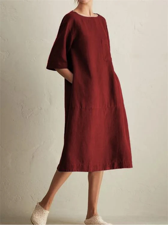 Japanese Style Linen Cotton Dress - Image 7