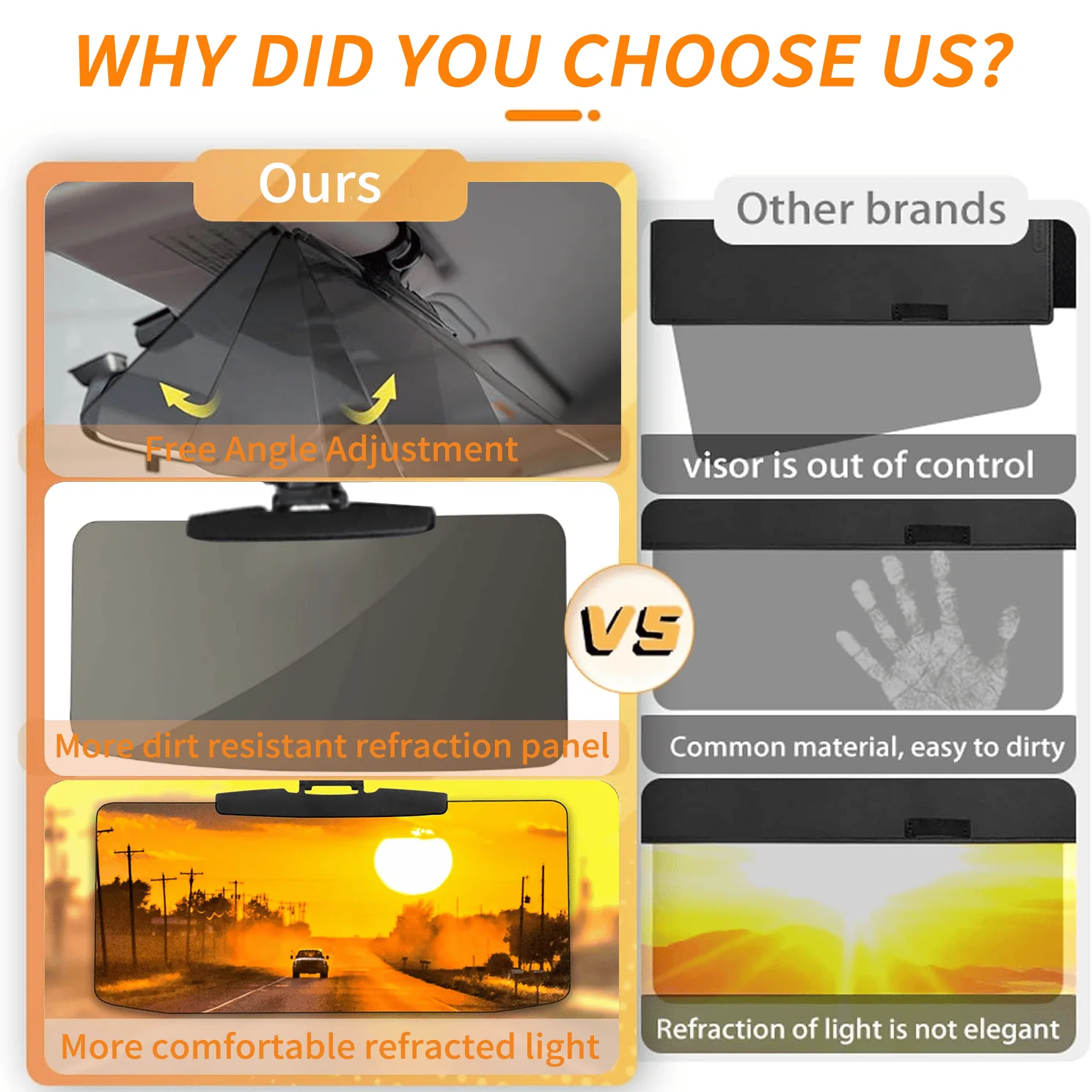 🔥LAST DAY SALE 50% OFF🔥Anti-Glare Driving Visor for Sun Glare & Snow Blindness - Image 2