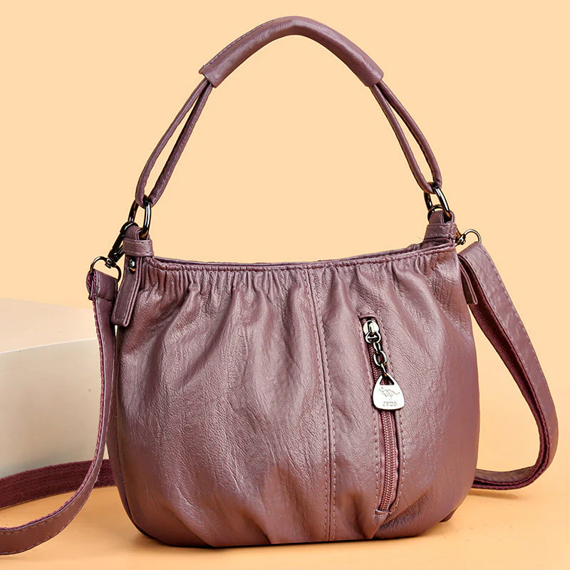👜 50% OFF NOW!🔥Casual Pleated Bucket Soft Leather Handbag Shoulder Bag - Image 16