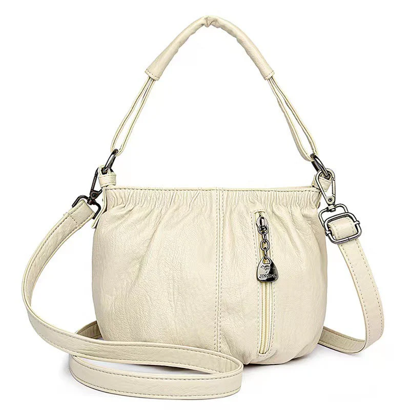 👜 50% OFF NOW!🔥Casual Pleated Bucket Soft Leather Handbag Shoulder Bag - Image 17