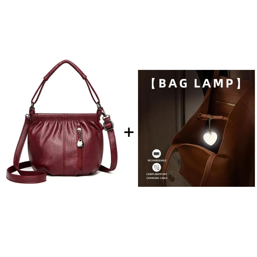 👜 50% OFF NOW!🔥Casual Pleated Bucket Soft Leather Handbag Shoulder Bag - Image 19