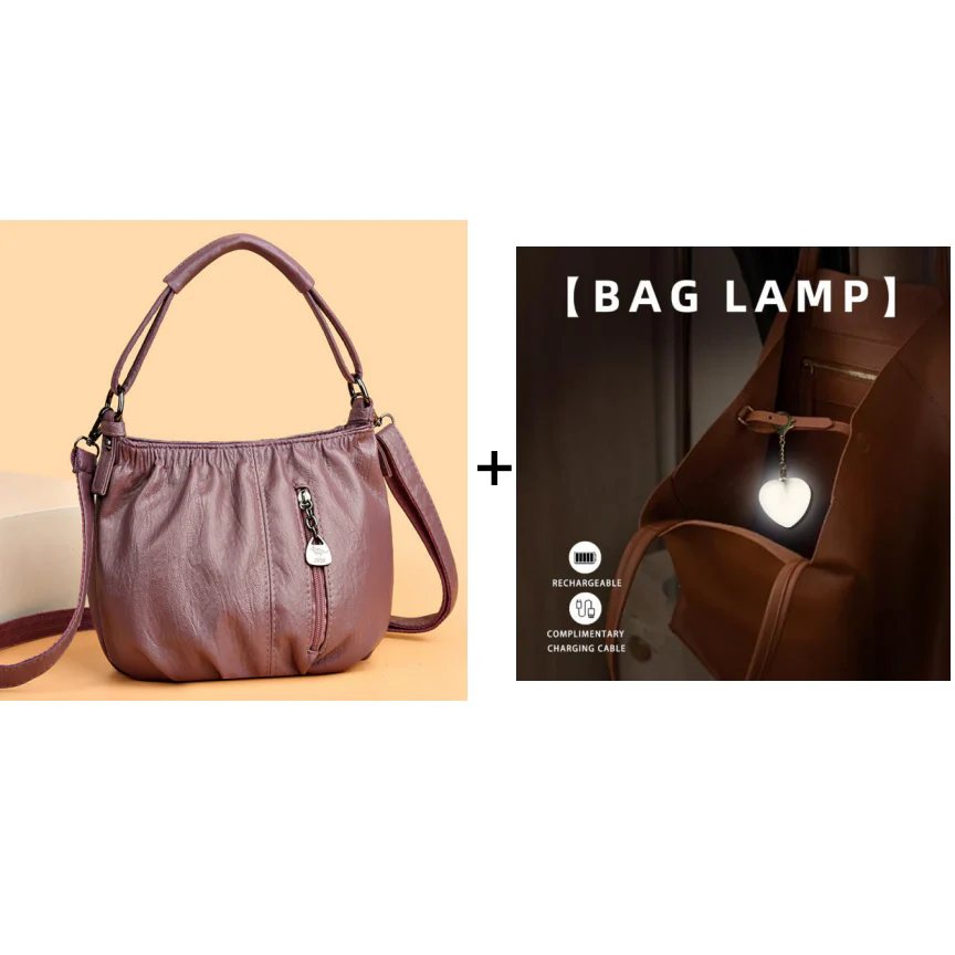👜 50% OFF NOW!🔥Casual Pleated Bucket Soft Leather Handbag Shoulder Bag - Image 23